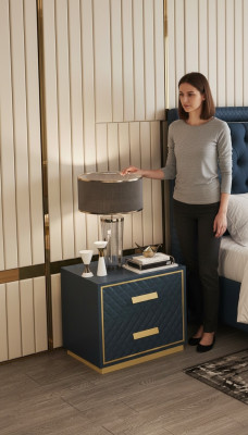 Ontwerp Nachtkastje Console Bijzettafel Slaapkamer Luxe Console Tafels Hout