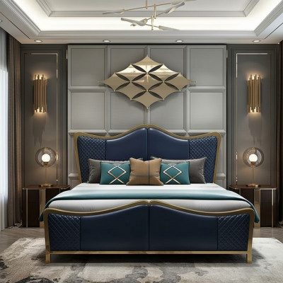 Slaapkamer set ontwerper luxe groep set bed 2x nachtkastje 3 delig Nieuw
