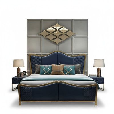 Slaapkamer set ontwerper luxe groep set bed 2x nachtkastje 3 delig Nieuw