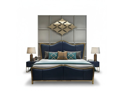 Slaapkamer set ontwerper luxe groep set bed 2x nachtkastje 3 delig Nieuw