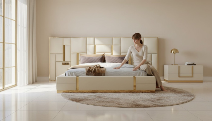 Ontwerp slaapkamer sets Bed Modern Luxe Hotelbedden Meubels.