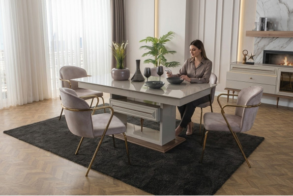 Eettafel Eettafels Tafels Modern Eetkamerontwerper Nieuw Beige