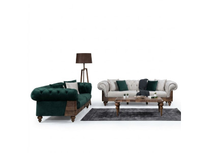Moderne Chesterfield bankstel 3+3 zits luxe set woonkamer bank