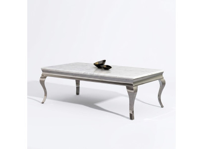 Salontafel ontwerp woonkamer luxe tafel bank bijzettafel 130x70 zilver