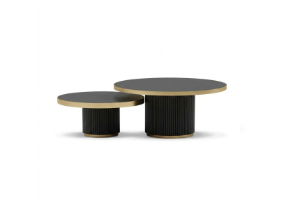 Ontwerper salontafelset 2x salontafels woonkamer roestvrijstalen meubels tafel
