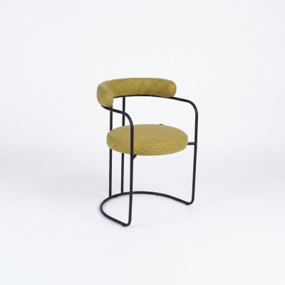 Ontwerper Groene gestoffeerde stoel Woonkamerstoelen Eenpersoons stijlvolle meubels