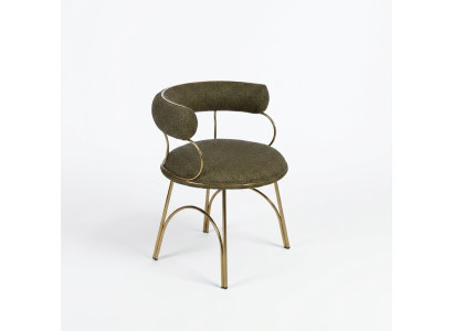 Designer Groene Eetkamer Stoel Luxe Eénzitter Moderne Eetkamer Meubels