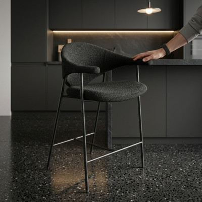 Stijlvolle zitmeubelen Ontwerper Eetkamerstoelen met stalen poten Modern.