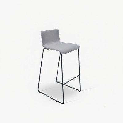 Hoge grijze barkruk luxe stoelen gestoffeerd ontwerp meubels stijl.