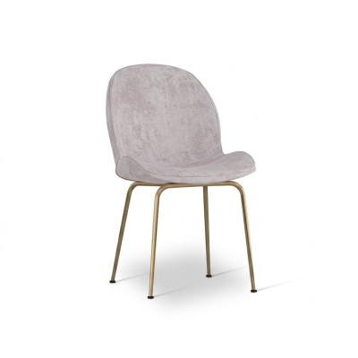 Lichtgrijze eetkamerstoel, ontwerper gestoffeerde stoelen, moderne eenzitters