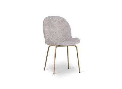 Lichtgrijze eetkamerstoel, ontwerper gestoffeerde stoelen, moderne eenzitters