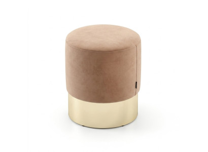 Beige voetenbankje Ontwerper Poef Bijzettafel Poef Beklede Zitmeubelen Textiel