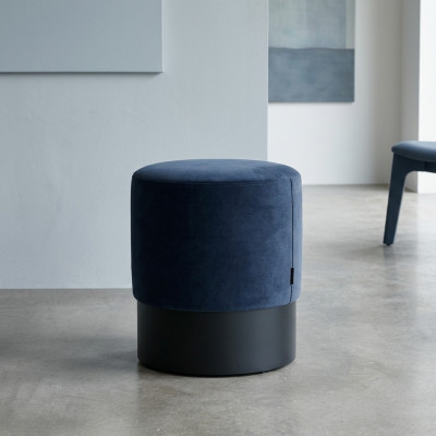 Ronde Blauwe Zitkruk Luxe Slaapkamer Moderne Bijzettafelkruk