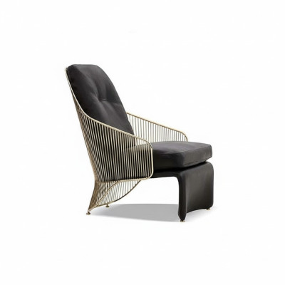 Ontwerper woonkamer fauteuil Zwarte eenzitter lounge gestoffeerd meubilair