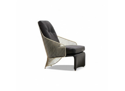 Ontwerper woonkamer fauteuil Zwarte eenzitter lounge gestoffeerd meubilair