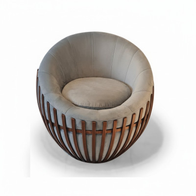 Ontwerper Grijze Stoel Woonkamer Meubels Bekleding Zitkussen Stof Stoel Lounge Club