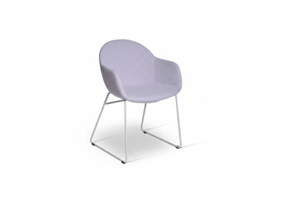 Paarse eetkamerstoelen Designer gestoffeerde stoel Moderne stoel met armleuning Nieuw