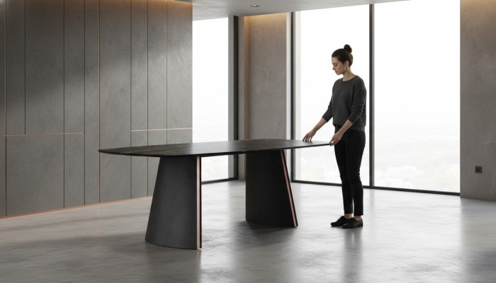 Luxe donkergrijs eettafel eetkamertafels designmeubels Nieuw
