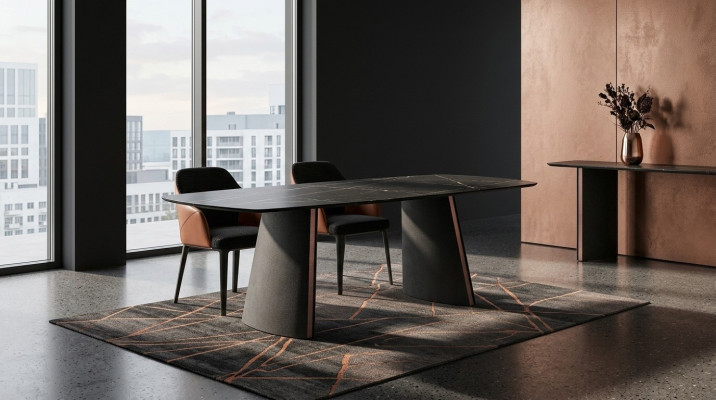 Luxe donkergrijs eettafel eetkamertafels designmeubels Nieuw