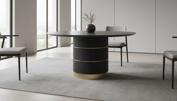 Tafels Ronde eettafel Luxe eetkamer meubels Ontwerper tafel Metalen poot