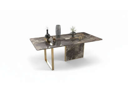 Ontwerper luxe eettafel roestvrijstalen tafel eetkamer houten meubels tafels nieuw