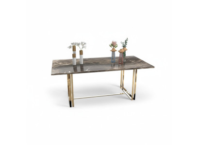 Moderne roestvrijstalen tafel Luxe eettafel Eetkamermeubilair Keukentafel