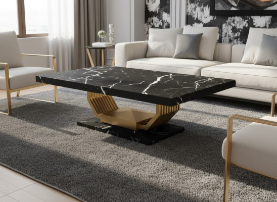 Zwarte tafel Eetkamer meubels Luxe marmeren eettafel Designer tafels