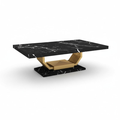 Zwarte tafel Eetkamer meubels Luxe marmeren eettafel Designer tafels