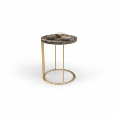 Ronde marmeren bijzettafel ontwerper salontafel woonkamertafel Nieuw