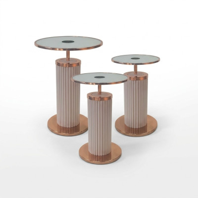 Luxe 3x Bijzettafels Designer Woonkamer Tafel Set Salontafels Stijl Tafel
