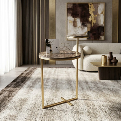 Luxe bijzettafel ontwerper roestvrijstalen tafels woonkamer salontafel Nieuw