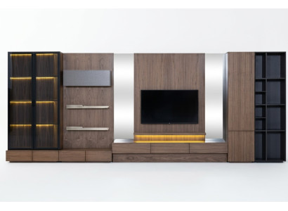 Woonkamer woonwand RTV Lowboard hout bruin meubels televisie nieuw xxl 530 cm Woonkamer woonwand RTV Lowboard hout bruin meubels televisie nieuw xxl 530 cm