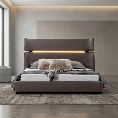 Slaapkamer Luxe Bed Moderne stijlvolle Moderne Bed grijs 180x200