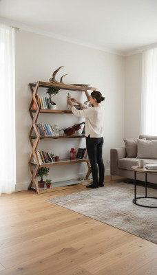 Boekenplank Modern Houten Kast Kast Kantoor Designer Inrichting Planken
