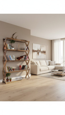 Boekenplank Modern Houten Kast Kast Kantoor Designer Inrichting Planken