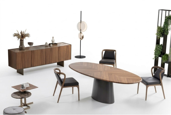 Luxe eetkamerset eettafel met moderne ontwerpen 6x stoelen met 2x salontafels