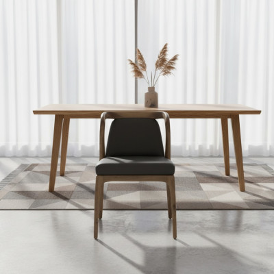 Luxe stoel voor eetkamer Armstoel Gestoffeerde stoelen Hout Echt houten meubels