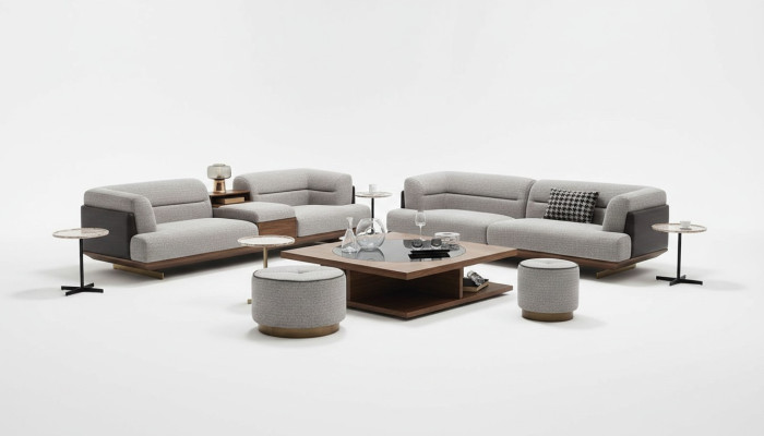 Luxe bank Grijs Woonkamer Bekleding Stof Driezitter Bank Banken Banken