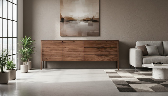 Sideboard Ontwerp Beige Luxe Eetkamer Set Commode met Houten Sideboards