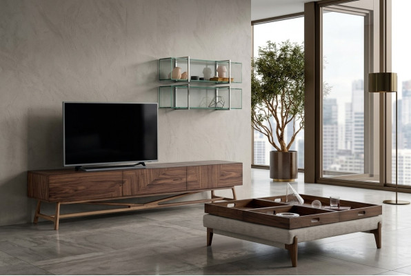 Woonkamer Tv-meubel met 2x wandplank Luxe design Sideboard Woonkamerwand Translation: Woonkamer TV-meubel met 2x wandplank Luxe design Sideboard Woonkamerwand