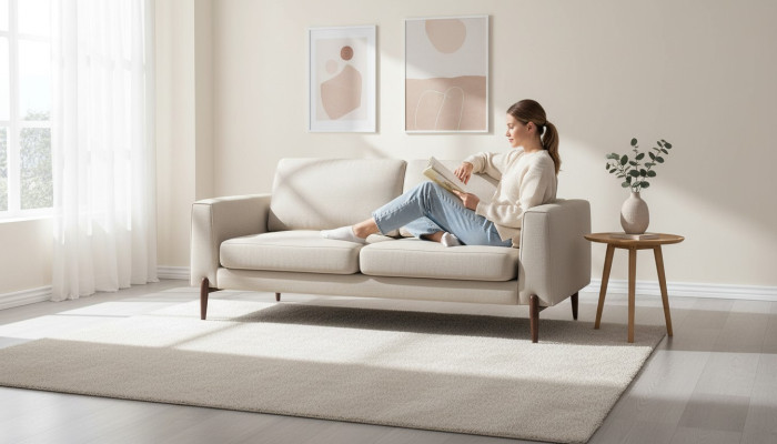Luxe woonkamerbank in modern design hout met textiel bankstellen bankstellen
