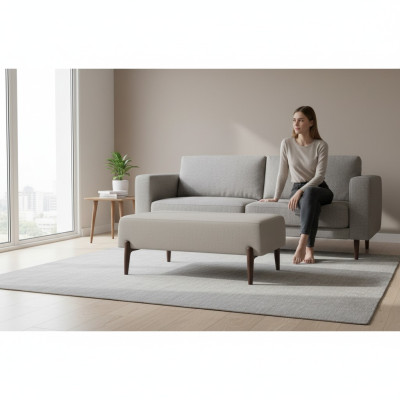 Luxe poef voor slaapkamer comfort met moderne ontwerpstijl voetenbank.