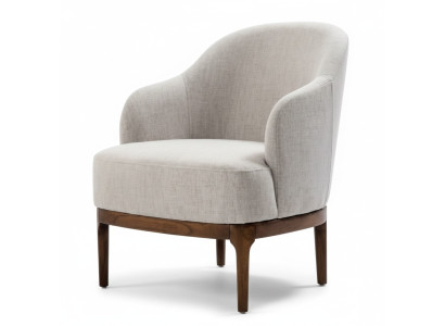 Luxe fauteuil voor woonkamer in grijze kleur, design lounge clubmeubels, eenpersoons.