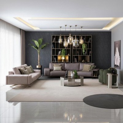 Luxe bankstel woonkamer 3+3+1 zits stoffen bankstel Grote bankstellen Setjes