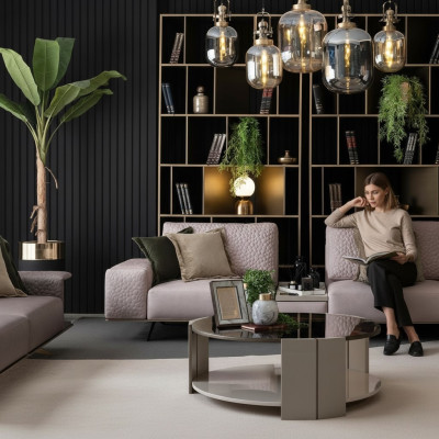 Stijlvolle bank 3-zits Roze Woonkamer Modern Design Banken Sofa's
