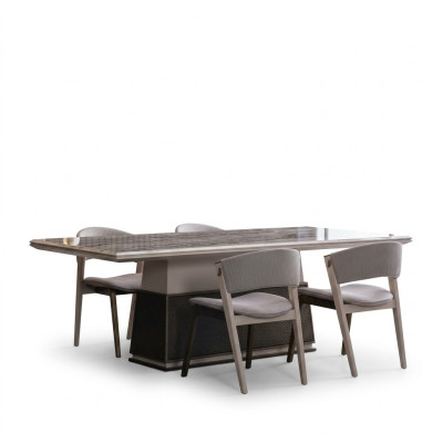Luxe eettafel Eettafels Tafel Eetset Eetgroep Tafels 4x Armstoelen Stoel