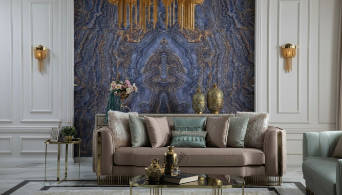 Ontwerp driezitsbank gestoffeerde bank 232cm bank banken meubels Groot xxl woonkamer