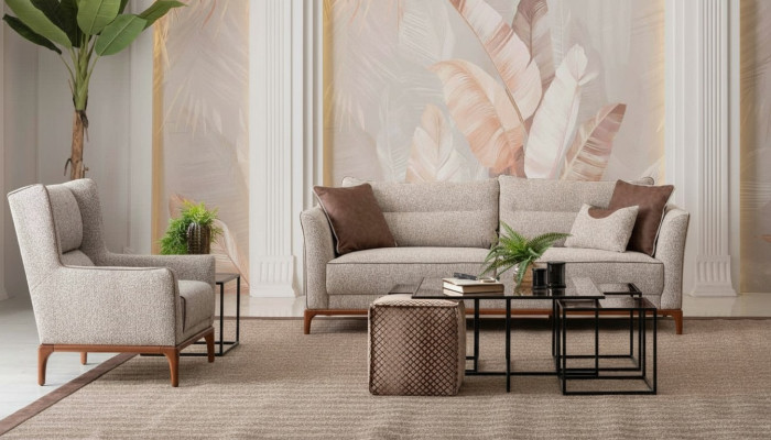 Moderne ontwerpen bankstel, 3+1 fauteuils bankstel woonkamer meubilair inrichting.