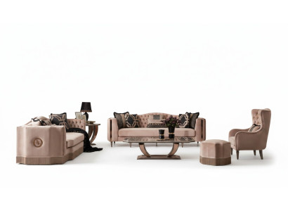 Luxe bankstel 4+3+1 set fauteuil modern design Chesterfield meubels