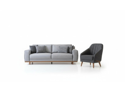 Sofa set Bank bekleding Driezitter Bankstellen 3+1 Bankstel Woonkamer